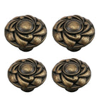2Pcs Vintage Flower Drawer Knob Pull Handle for Jewelry Box Cabinet Hardware