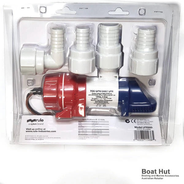 Rule LoPro Bilge Pump 900GPH 12V Non-Automatic LP900D