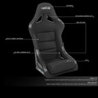 NRG 330 Racing Seat with Stainless Steel Adjustable Bracket for Universal Fit