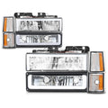 LED DRL Headlights Chrome/Amber for GMC C/K Pickup Suburban Yukon (1994–2000)