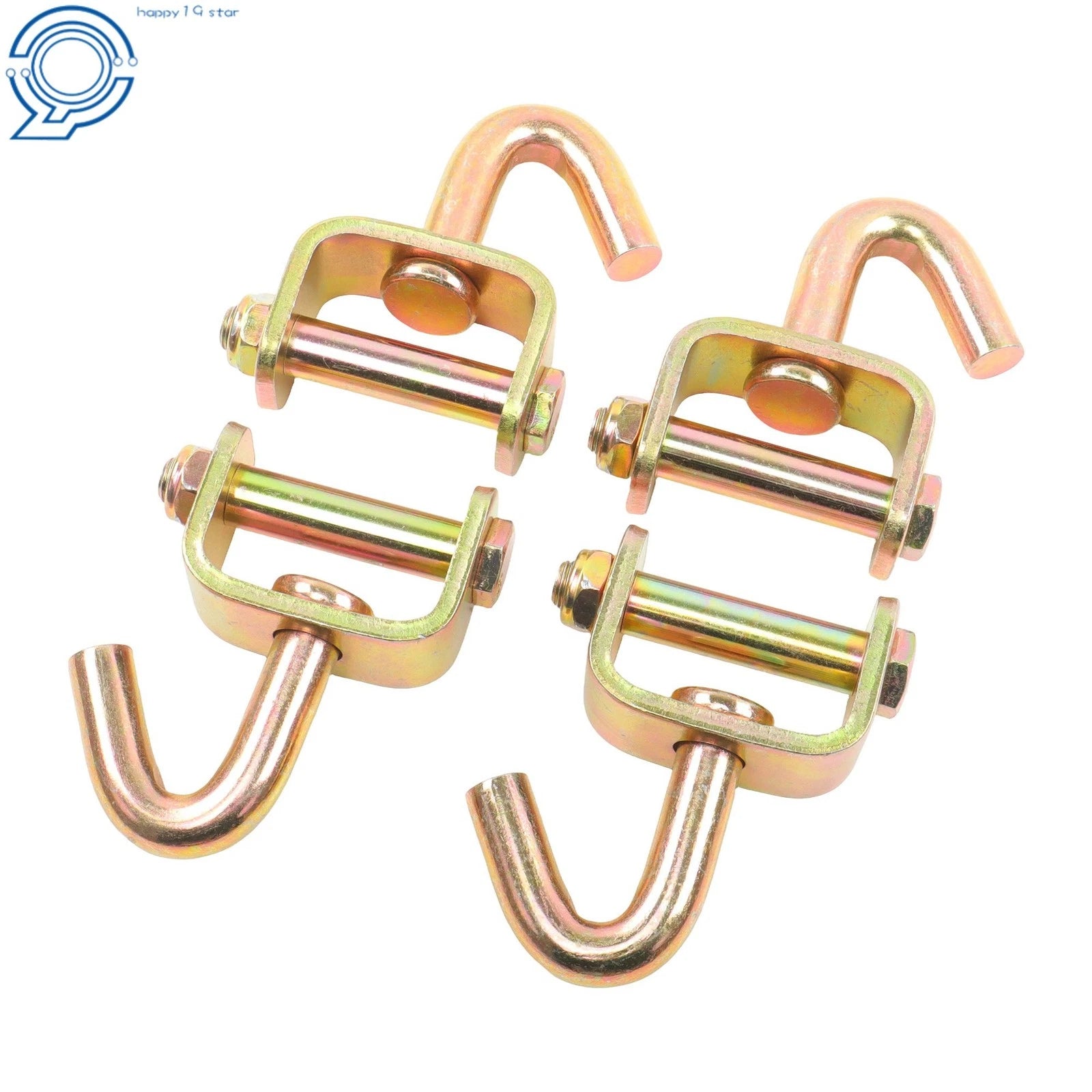 Set of 4 Swivel J Hooks for 2 Inch Ratchet Tie Down Strap (3333lbs)