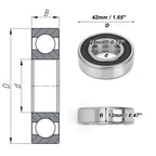 1 Pc 6004DDU Deep Groove Ball Bearing for Scooter Skateboard Wheel (N/A)