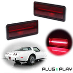 2X LED Side Marker Light Rear Red for Chevy Corvette C3 (1974–1979)