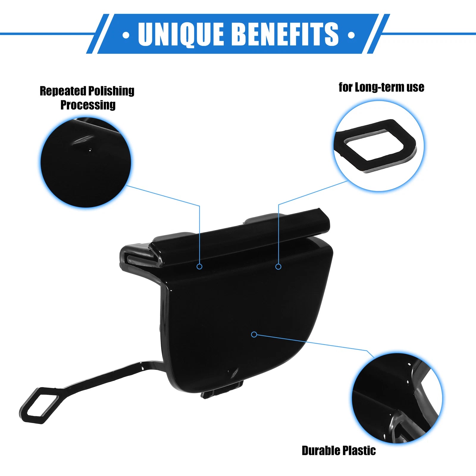 Tow Hook Eye Cover Cap for Mercedes-Benz E-Class W213 (2017–2023) Black