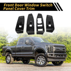 Set of 2 Carbon Fiber Pattern Front Door Window Switch Panels for Ford Ranger 