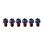 6pcs M6x20mm Titanium Torx Head Flange Bolts for Motorcycle Bicycle