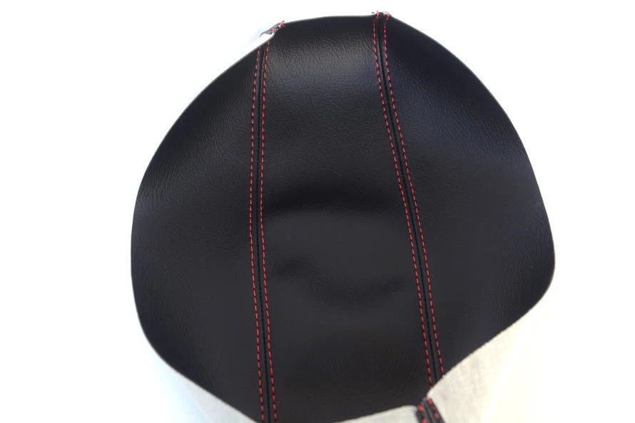 Leather Synthetic Console Armrest Cover for Ford Mustang (1994–2004) Black Red Stitch