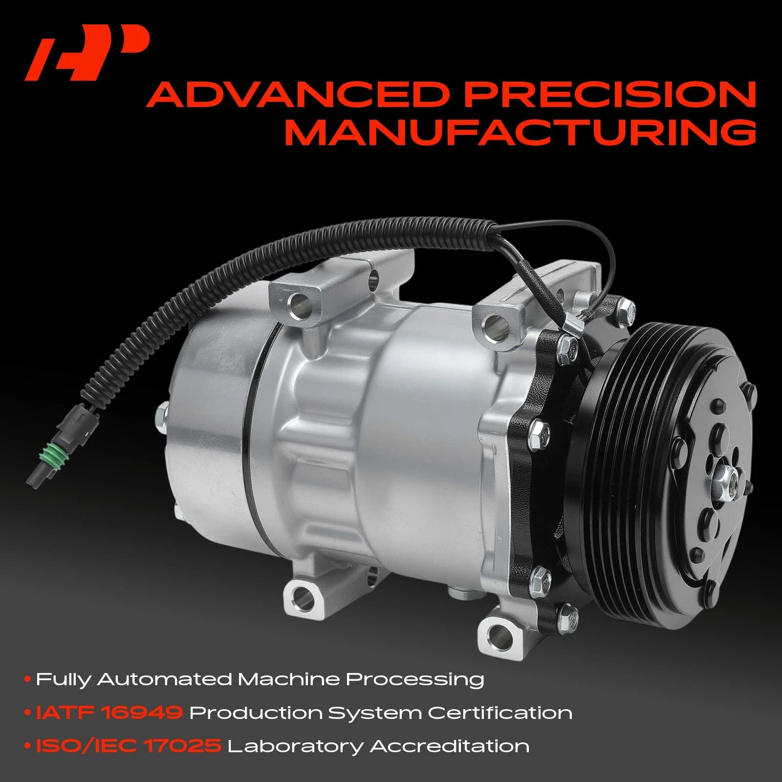 A/C Compressor with Clutch for Jeep Cherokee XJ (1994–1996) Wrangler YJ (1994)