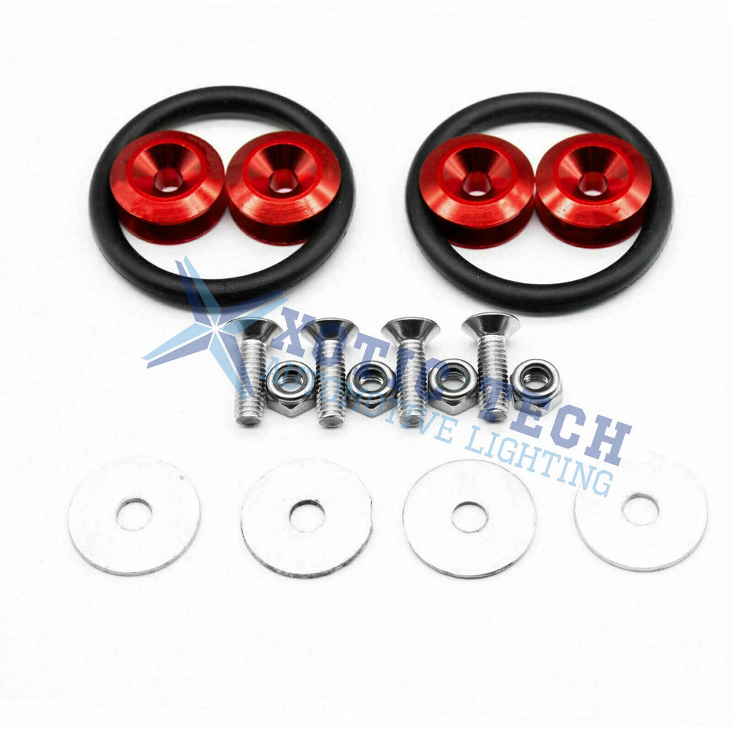 Chrome Red Quick-Release Fastener Kit for Dodge Bumpers (2015-2021)