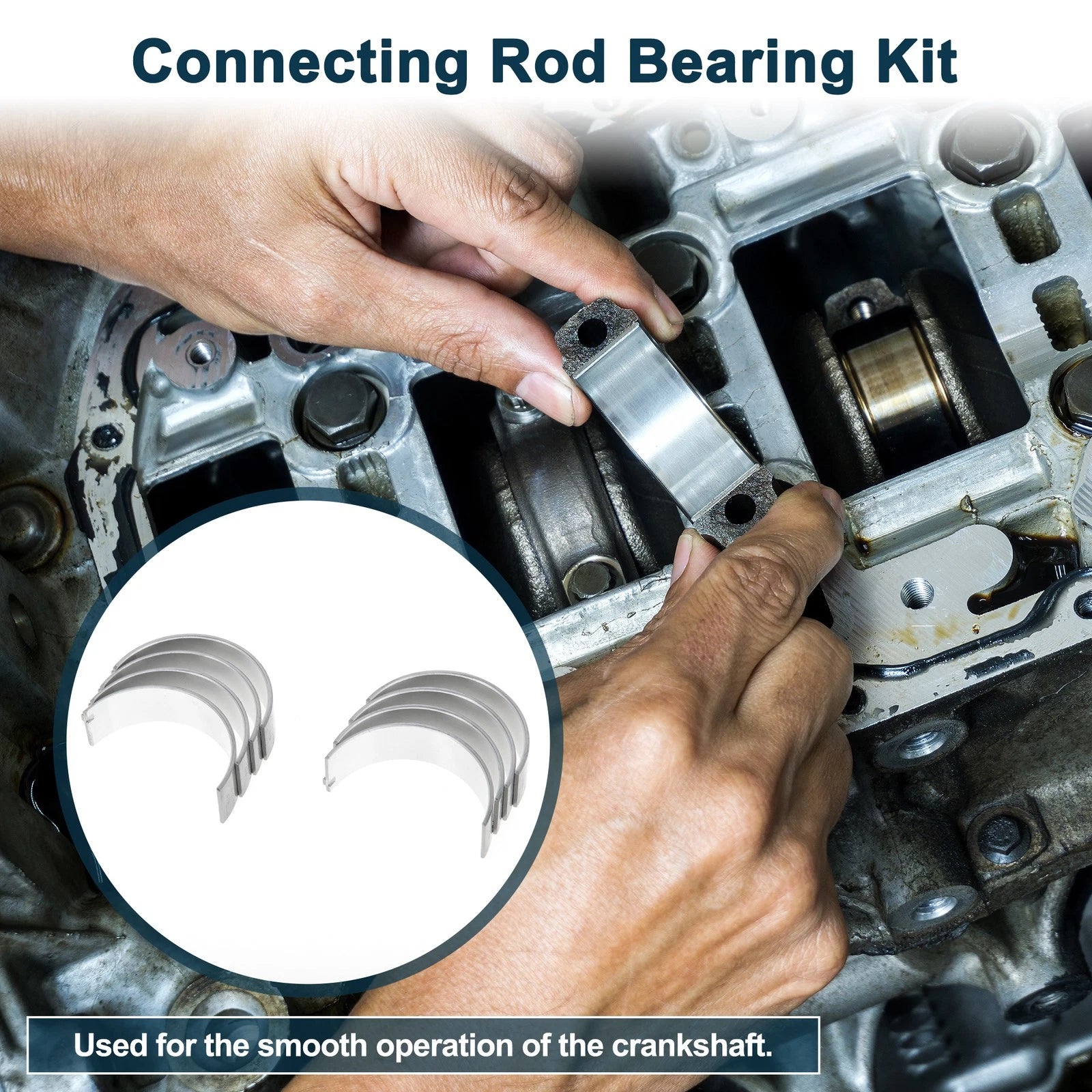 Set of 8 Connecting Rod Bearings for Kia Soul (2014–2023) No.230602E100