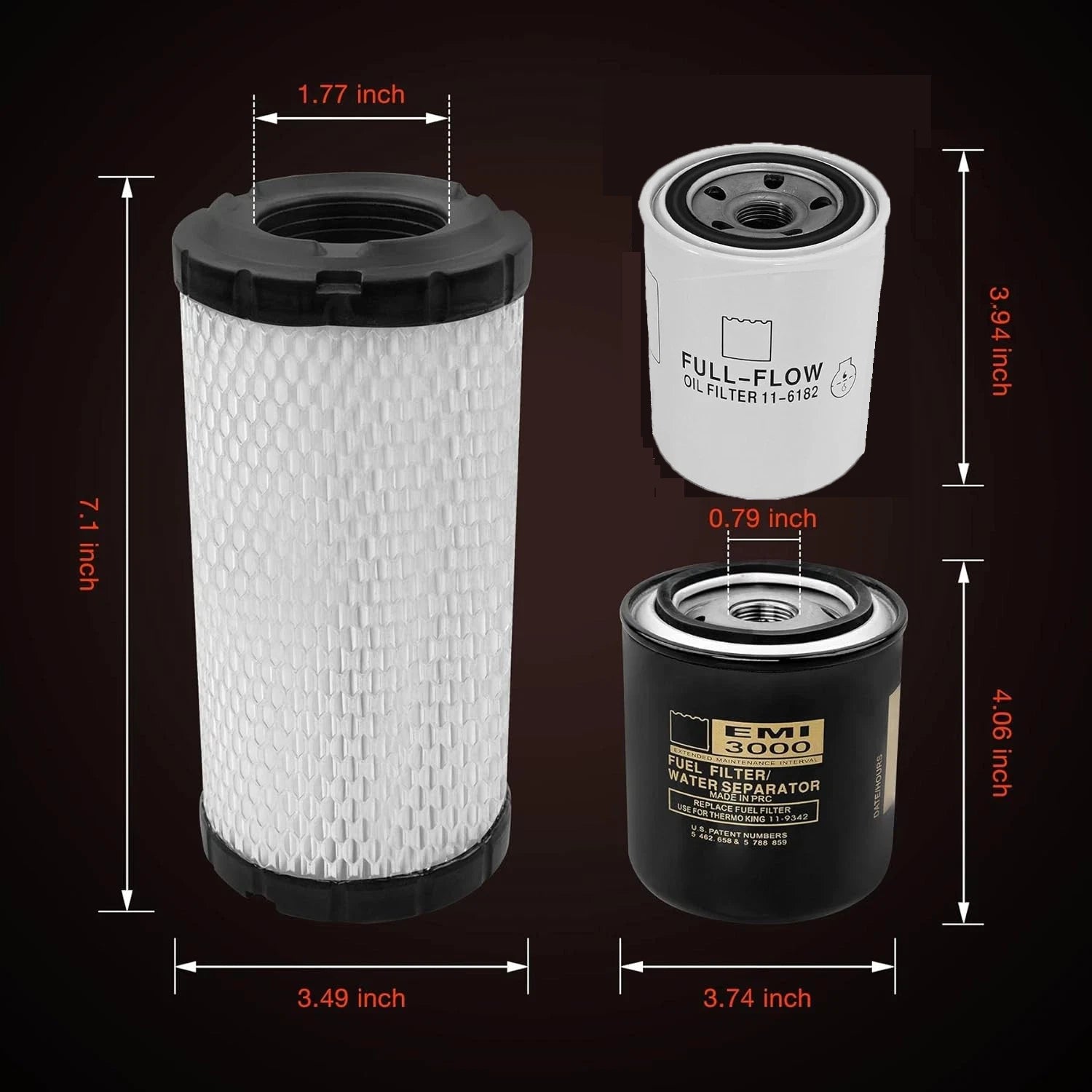 Fuel Filter Set for Thermo King Tripac APU (2005-2023)
