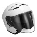 Open Face Motorcycle Helmet for Scooter (DOT 3/4, Dual Visor, Tinted Shield)
