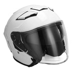 Open Face Motorcycle Helmet for Scooter (DOT 3/4, Dual Visor, Tinted Shield)