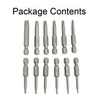 Set of 10 Alloy Steel Screw Driver Bits with Magnetic Holder