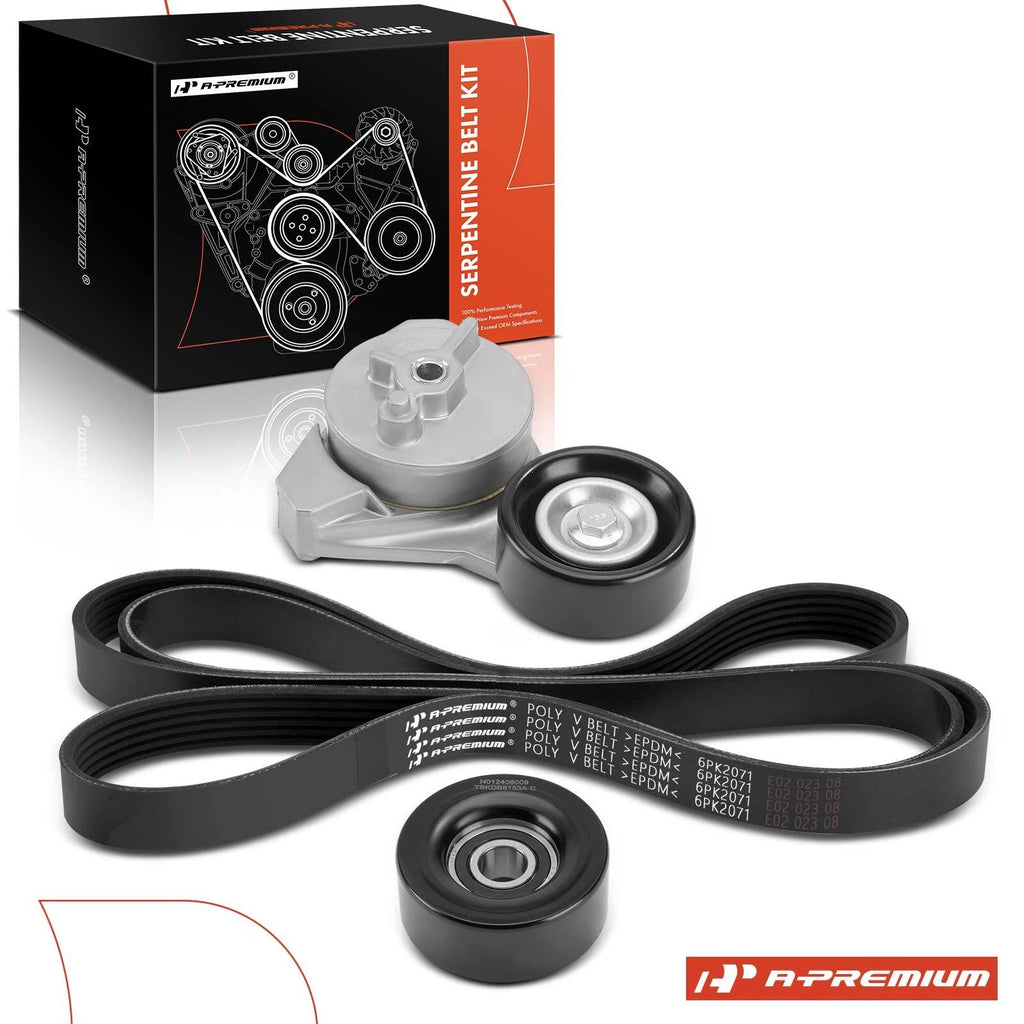 3X Serpentine Belt Drive Component Kit for Cadillac DeVille Seville (2002–2005)
