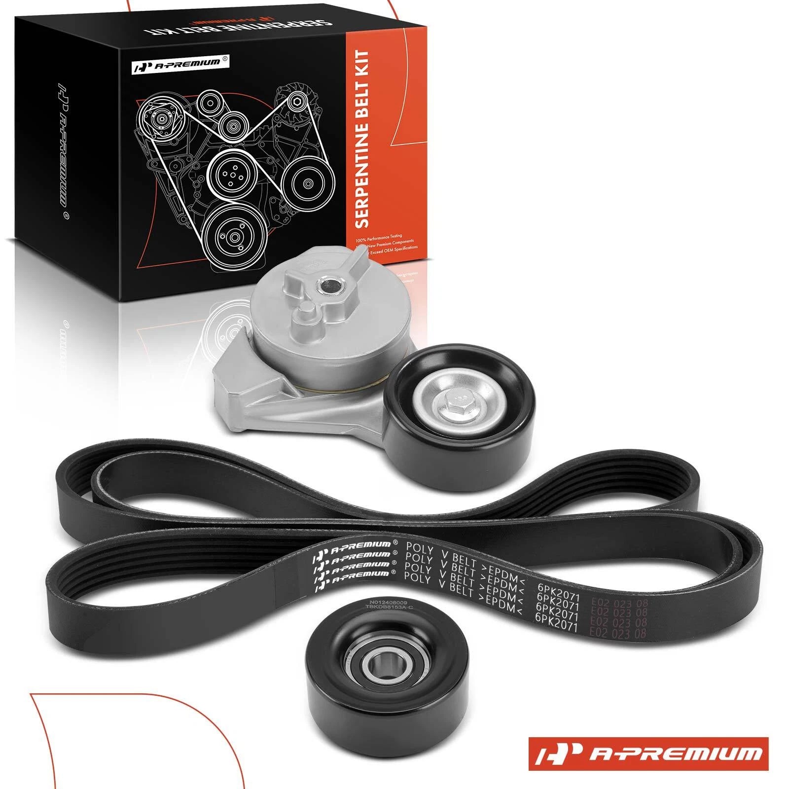 3X Serpentine Belt Drive Component Kit for Cadillac DeVille Seville (2002–2005)