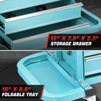 Adjustable 2-in-1 Rolling Mechanics Tool Seat for Universal Use (350lbs Capacity)