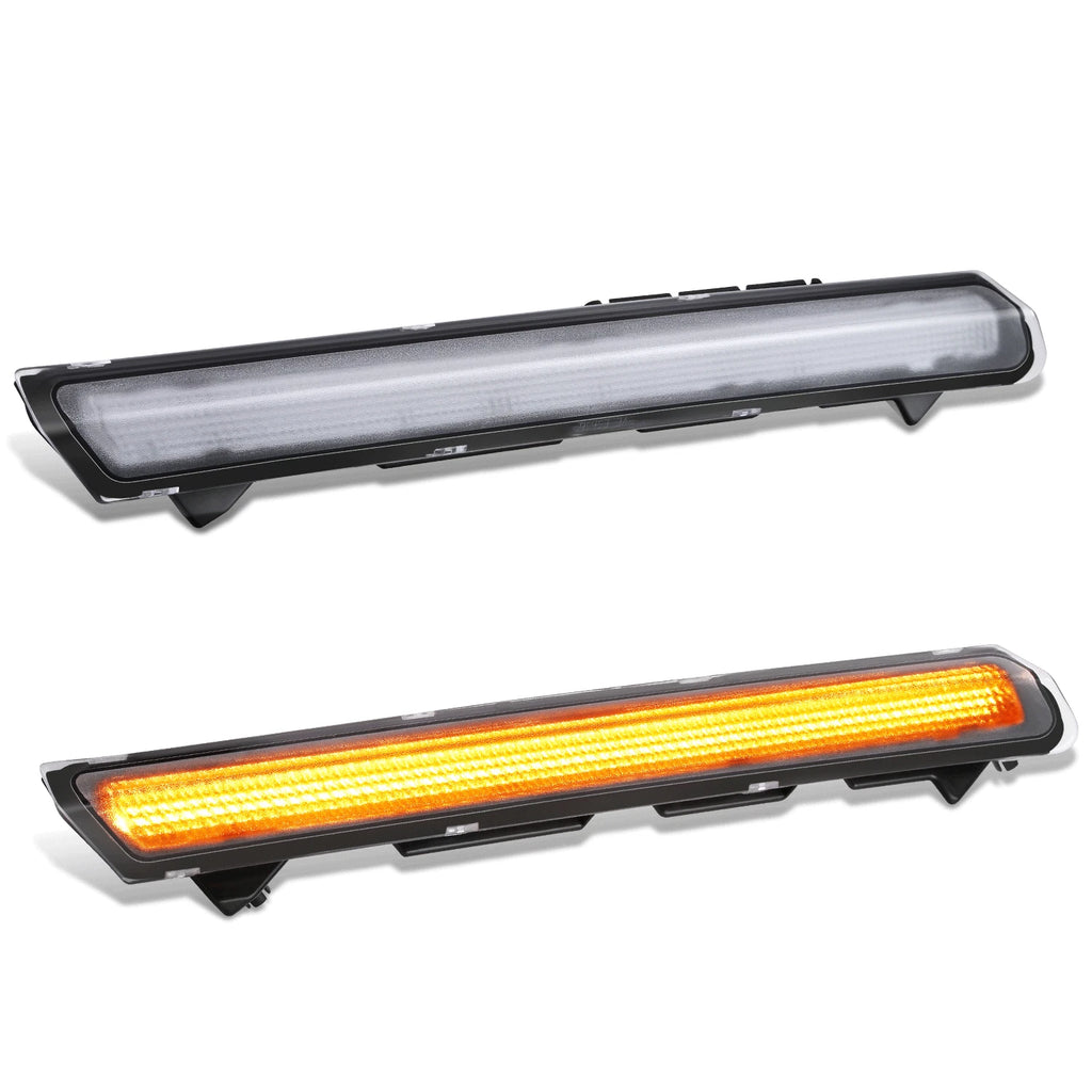 Chrome Amber Full LED Marker Turn Signal Bumper Lights for Kenworth T680 (2022–2026)