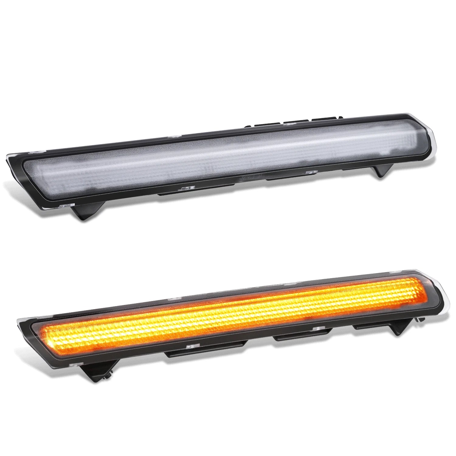 Chrome Amber Full LED Marker Turn Signal Bumper Lights for Kenworth T680 (2022–2026)