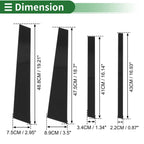 8 Pcs Door Pillar Window Trim for BMW X3 (2003 - 2010) Black