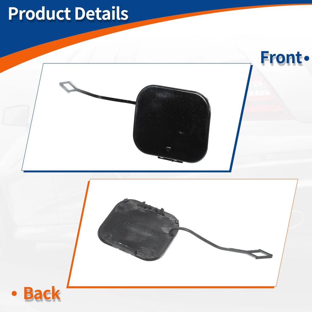 Rear Bumper Tow Hook Cover for Mercedes-Benz B-Class (2012–2019) No.A2468851022 Black