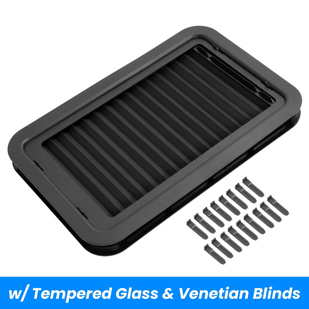 Tinted RV Window with Venetian Blinds for Camper Trailer (24" x 15")