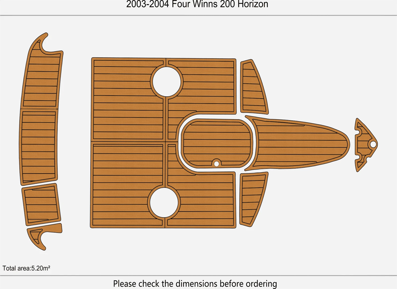 EVA Foam Pads for Four Winns 200 Horizon (2004)