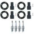 NGK 4 Spark Plugs & Denso Coil Boots Kit for Corolla Prizm (1998–2002)