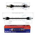 Set of 2 Front CV Axle Shafts for Kia Forte (2014–2016)