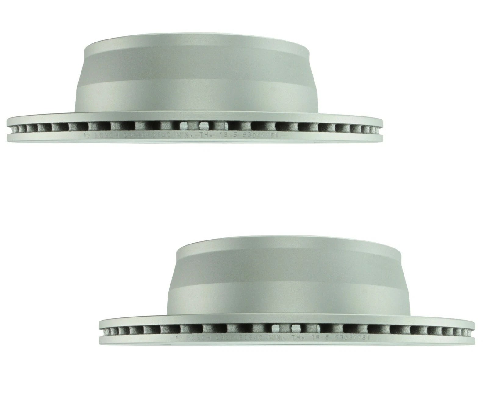 Set of 2 Bosch QuietCast Disc Brake Rotors for Cadillac Chevrolet GMC