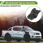 Set of 2 Front Windshield Washer Nozzles for Toyota Sienna Venza (2009–2020) No. 853810T010 Black