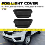 2X Front Bumper Fog Light Cover Bezels for Chevrolet Colorado (2015–2020)