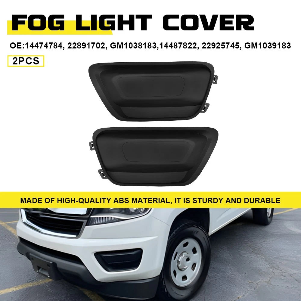 2X Front Bumper Fog Light Cover Bezels for Chevrolet Colorado (2015–2020)