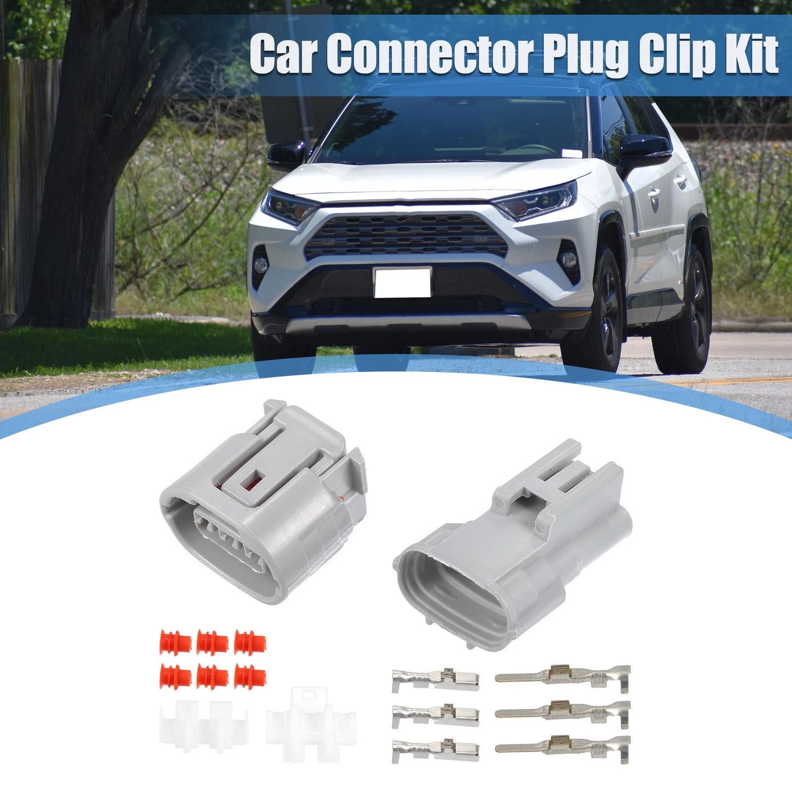 Set of 3 Pin TS Alternator Connector Adapter Kit for Toyota 