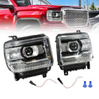 Headlight Set for GMC Sierra 1500 (2014–2018), Sierra 2500 HD/3500 HD (2015–2019)