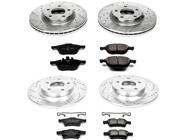 Front and Rear Brake Pad and Rotor Kit for Mazda 5 (2006–2007) TK297DX