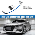 Set of 1 Door Lock Cylinder with Cable & Keys for Honda Accord (2011–2012)