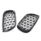 Front Grille Diamond Meteor Style Trim Black for BMW E46 2002-2005