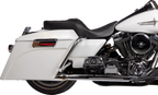 Freedom Seat for Harley FLH (Drag Specialties) - Vinyl, Double Diamond Black Stitch