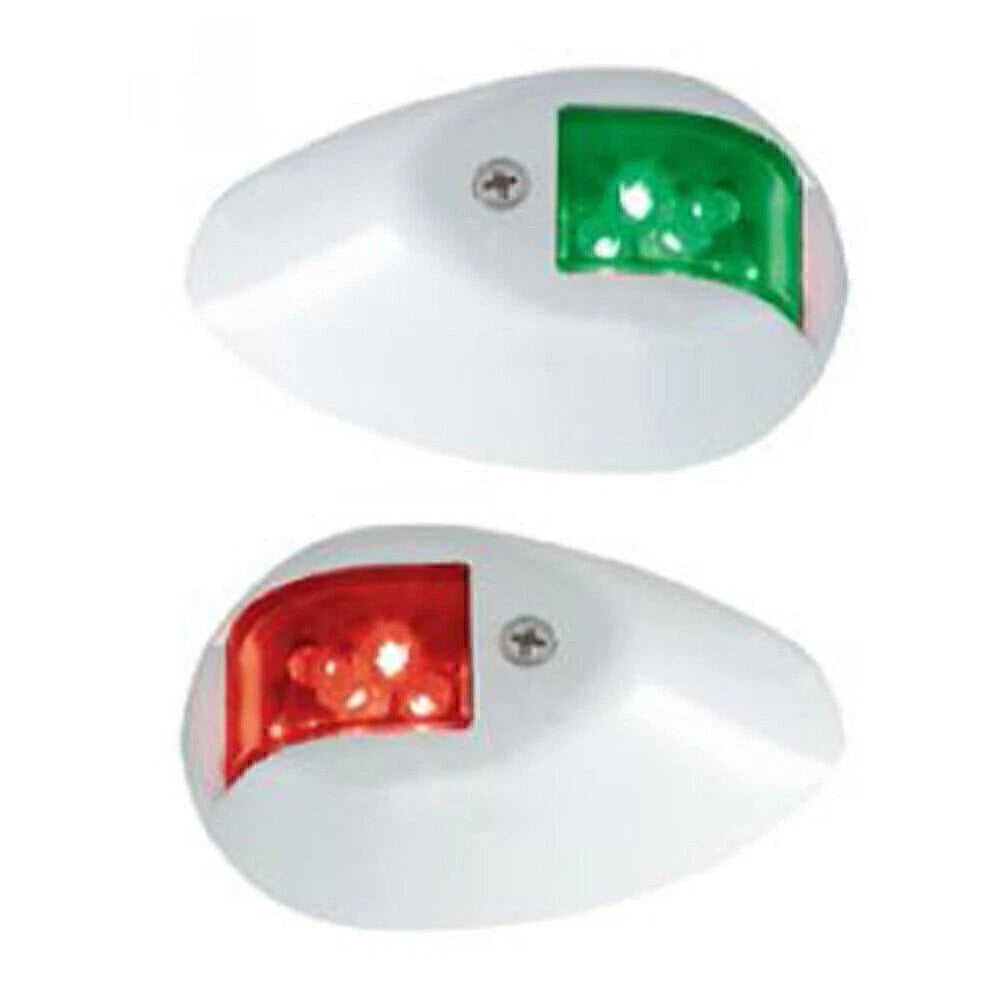 Pair of Green & Red Navigation Side Lights for Boat (Nylon Housing)