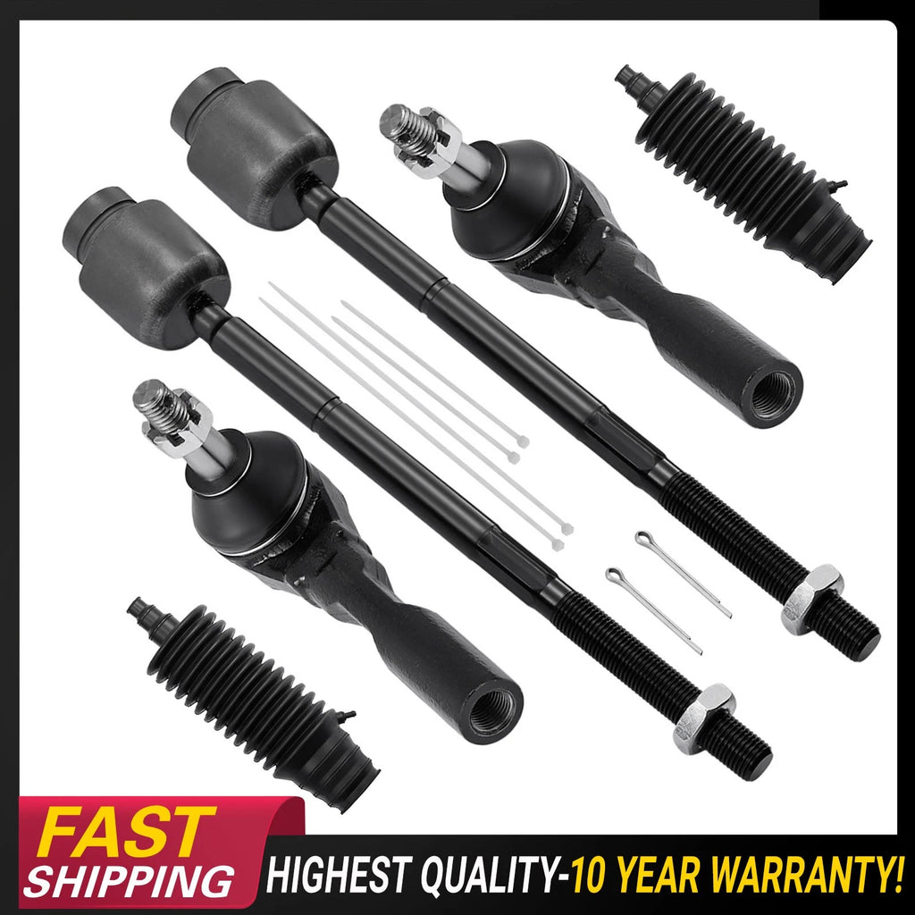 Set of 6 Front Tie Rod Ends for Chevy Malibu Pontiac G6 Saturn Aura (2004–2012)