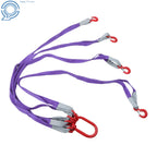 Set of 4 Lifting Slings Straps with Hooks for Heavy-Duty Rigging