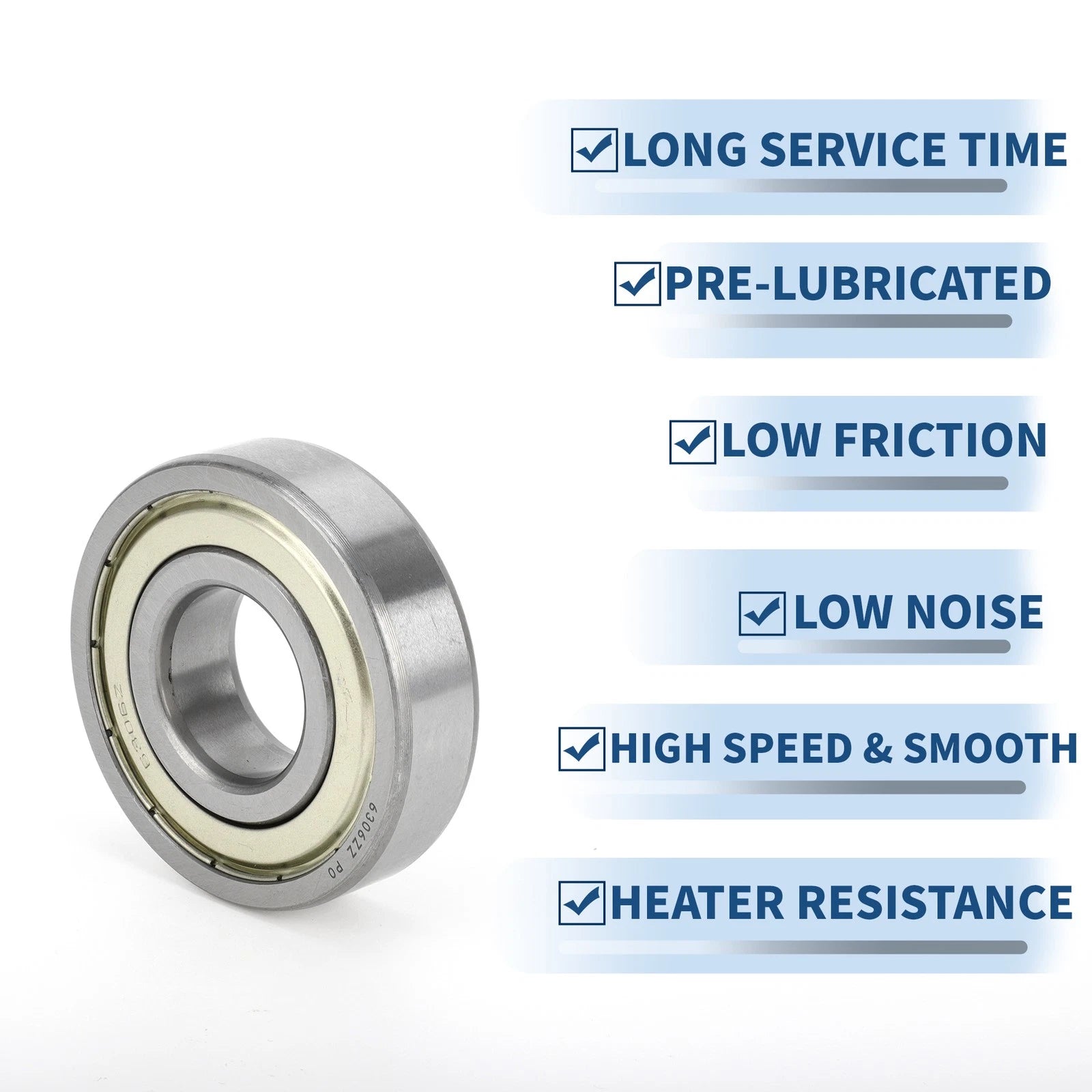 6306ZZ Deep Groove Ball Bearing for Scooter Skateboard Wheel (30x72x19mm)