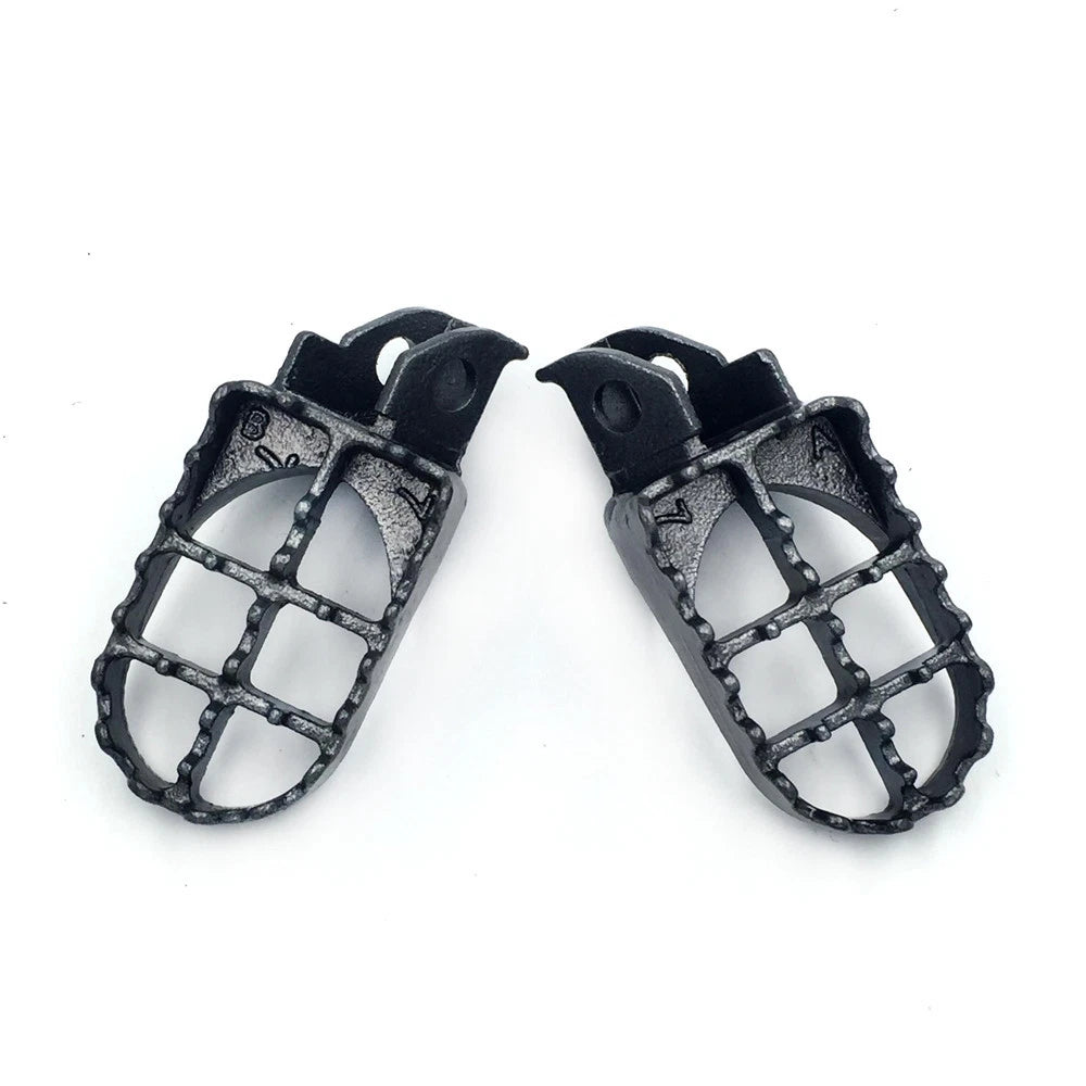 Gray Motocross MX Foot Pegs for Suzuki DR650SE (1996–1997), DR350 (1990–1995), DR25 (1990–1993)
