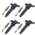 Set of 4 Ignition Coils & Spark Plugs for Hyundai Santa Fe Sonata Tucson (2.0L 2.4L) UF647
