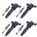 Set of 4 Ignition Coils & Spark Plugs for Hyundai Santa Fe Sonata Tucson (2.0L 2.4L) UF647