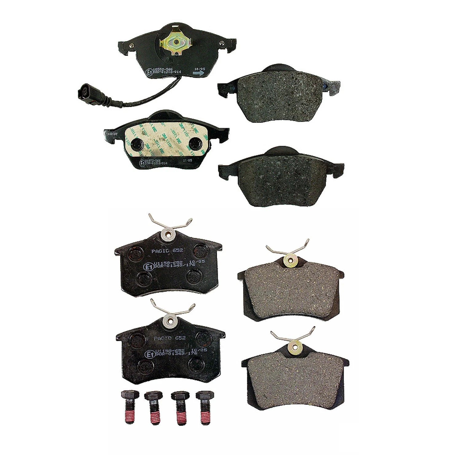 Disc Brake Pads Kit for Volkswagen Beetle, Jetta, Passat, TT Quattro (2000–2023)