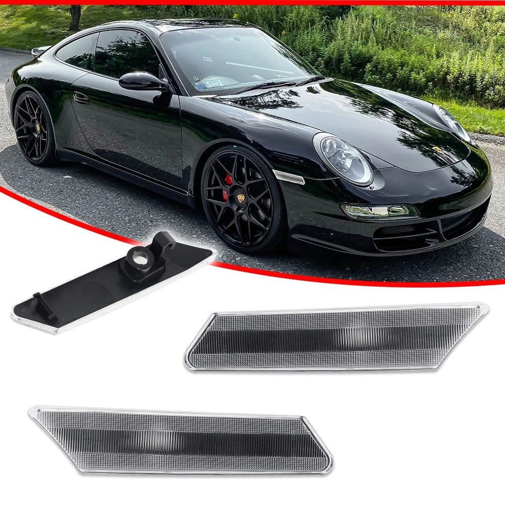 Clear Front Fender Side Marker Light for Porsche 911 997 Cayman Boxster