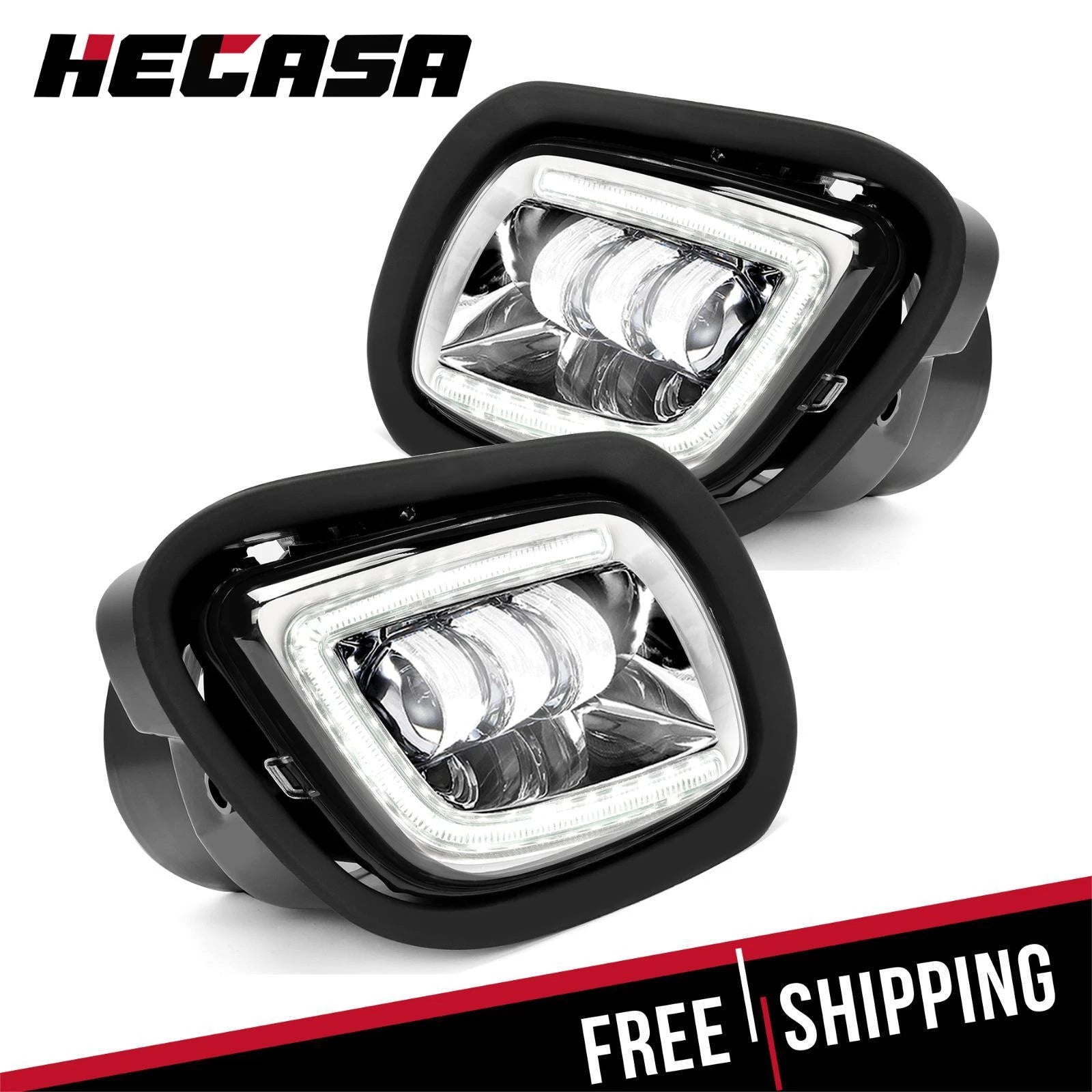 Set of 2 LED Projector Fog Lights for Freightliner Cascadia (2008–2017)