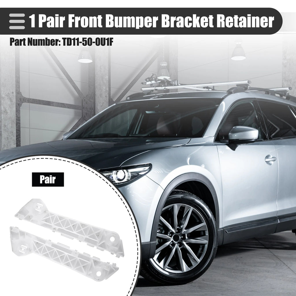 Set of 2 Front Bumper Bracket Retainers for Mazda CX-9 (No.TD11500U1F)